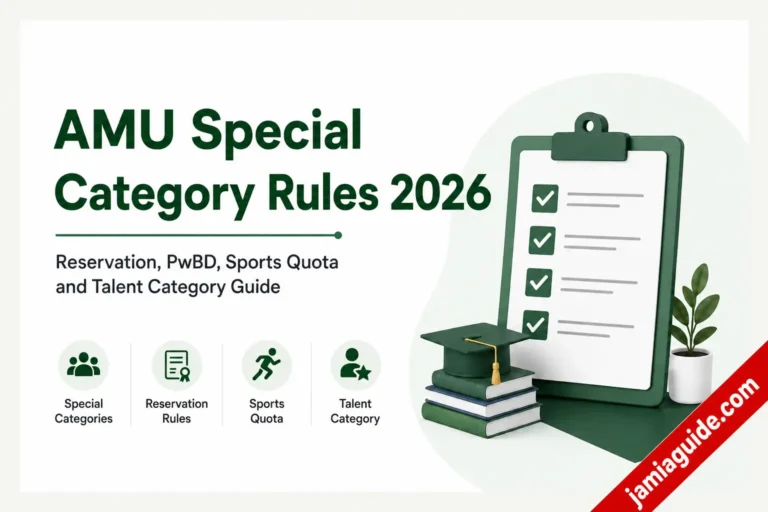 AMU Special Category Rules 2026 PwBD sports quota talent category guide