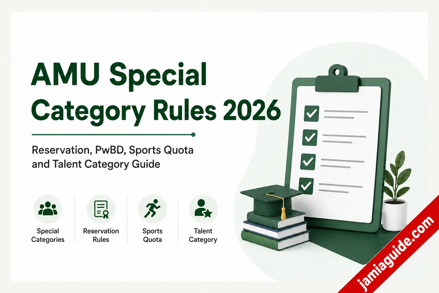 AMU Special Category Rules 2026 PwBD sports quota talent category guide
